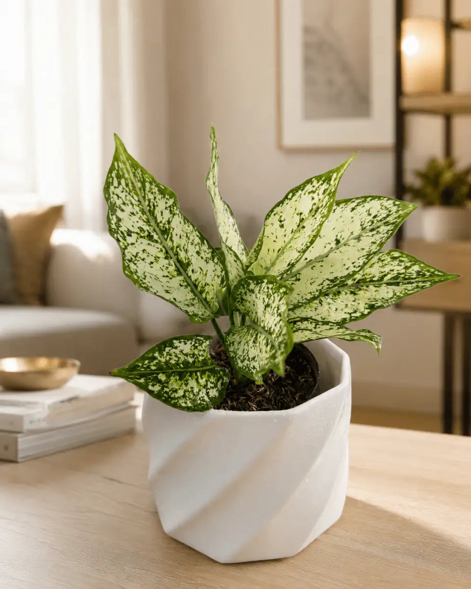 Aglaonema Perdiz Blanca – Planta de Mesa Interior | Vivero Selva Verde - Vivero Selva Verde