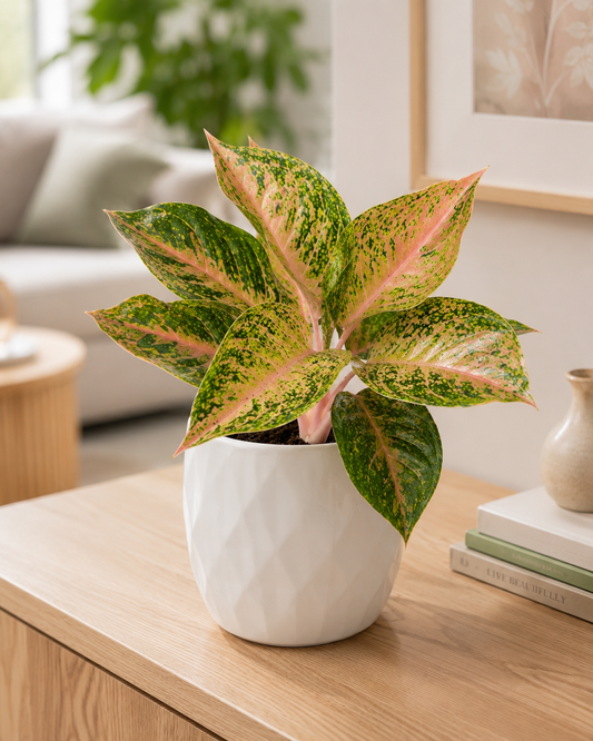 Aglaonema Rosa de Interior | Planta Decorativa Rosada para Hogar