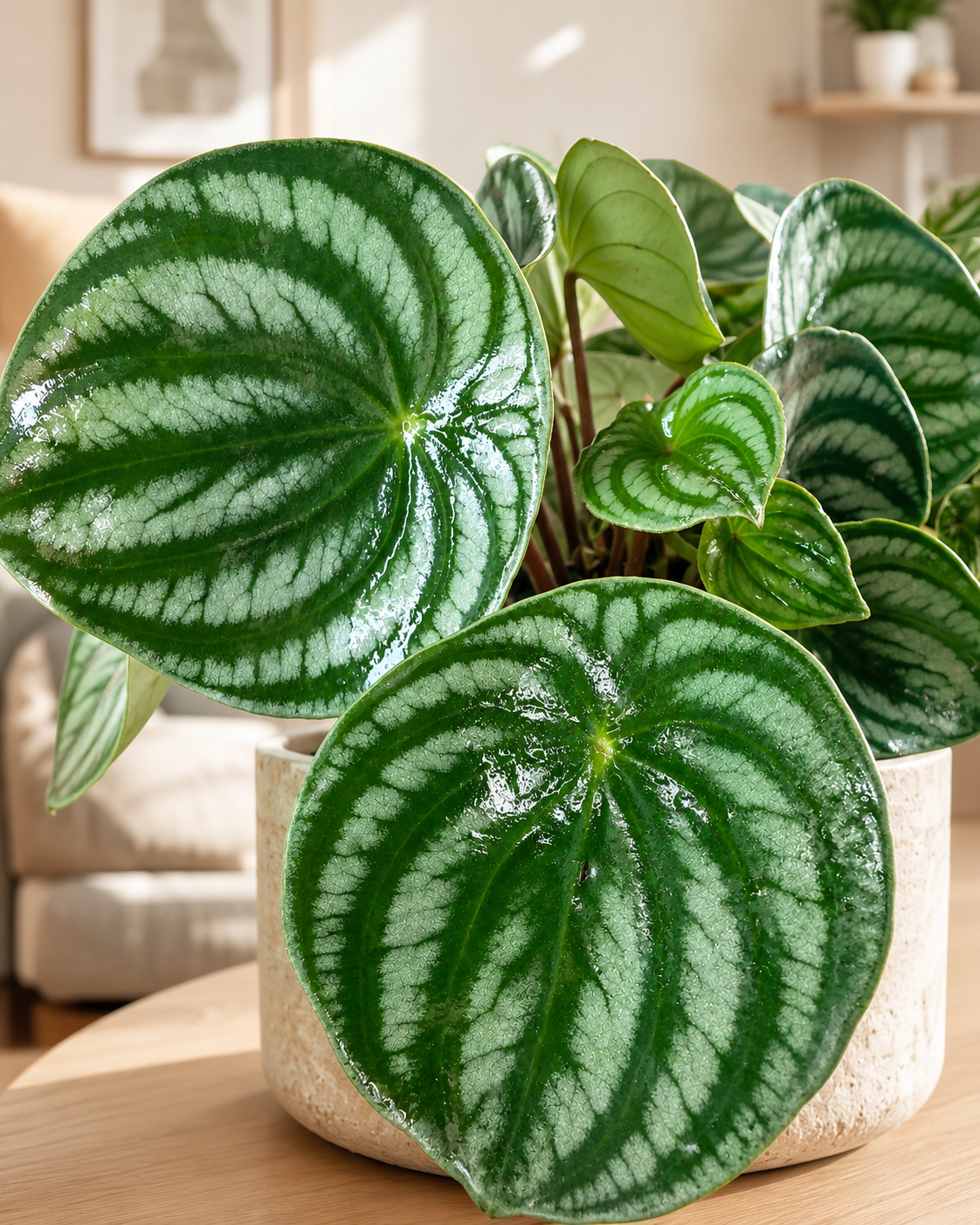 Peperomia Sandía planta de interior en maceta - Vivero Selva Verde Colombia