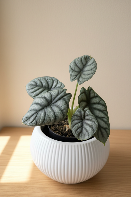 Alocasia Silver Dragon - Primer plano